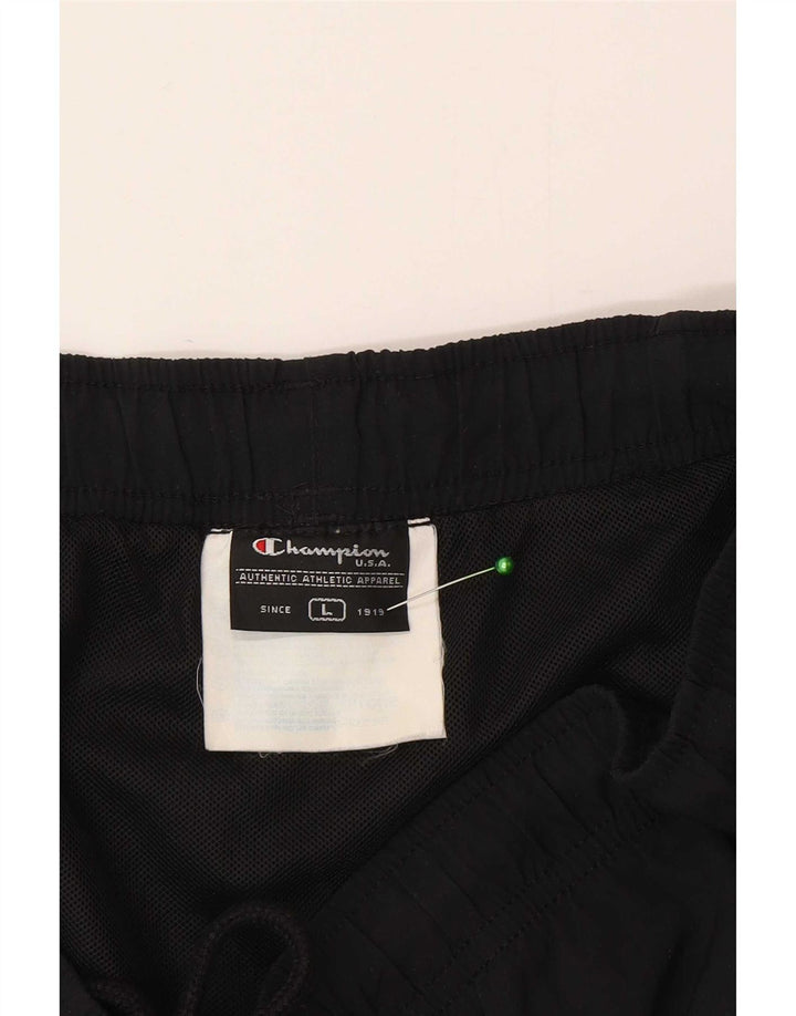 Champion - Pantalones cortos deportivos para hombre, talla grande, color negro