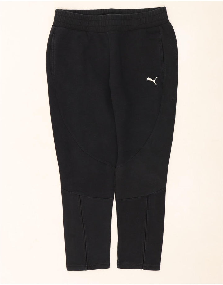PUMA Pantalones de chándal para hombre, talla grande, algodón negro
