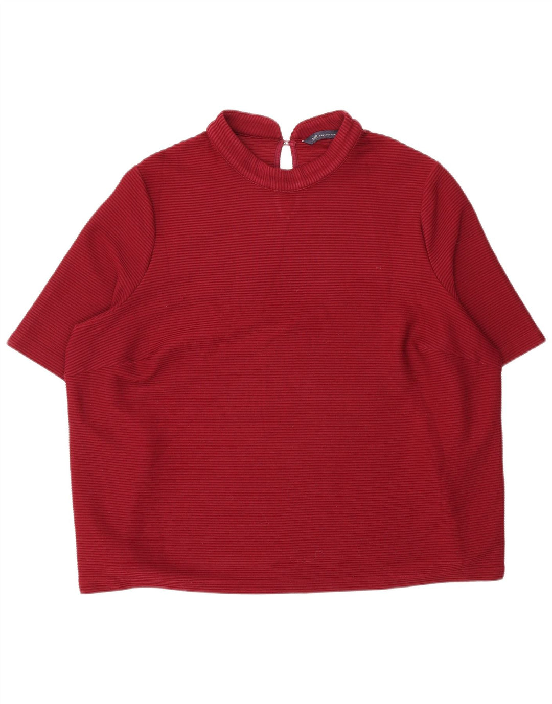 Marks & Spencer Blusa para mujer Top UK 20 2XL Poliéster burdeos