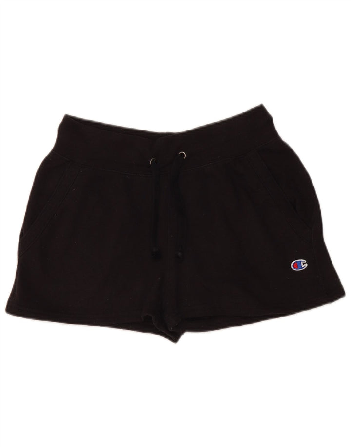 CHAMPION Pantalones cortos deportivos para mujer UK 10 Small Poliéster negro