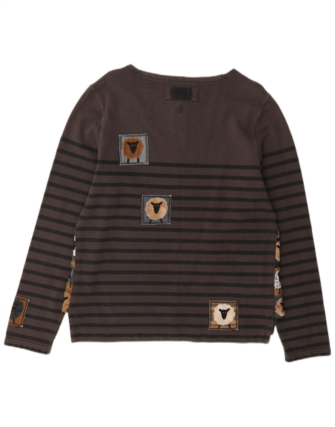Sudadera tipo jersey para hombre de Fat Face, color gris, pequeño, a rayas
