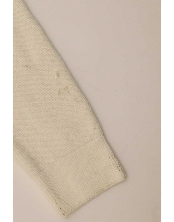 Marks & Spencer Jersey con cuello barco para mujer, talla 40, talla mediana, color blanco