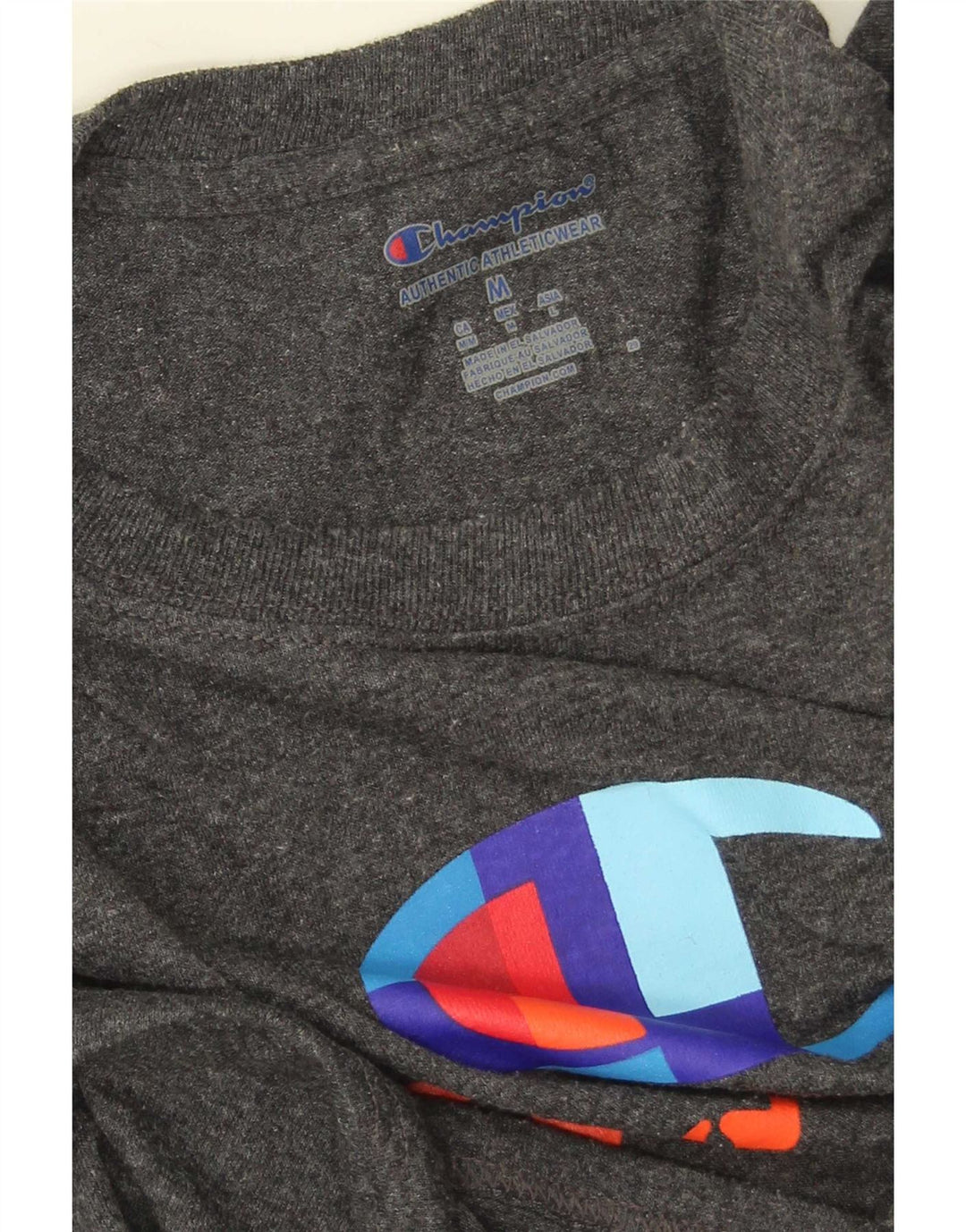 Champion Camiseta Gráfica Para Hombre Top Gris Medio