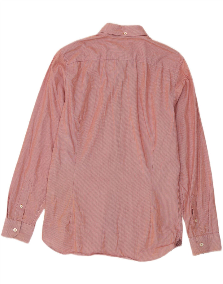 Ted Baker Camisa para hombre Talla 2 Pequeña Algodón a rayas rojas