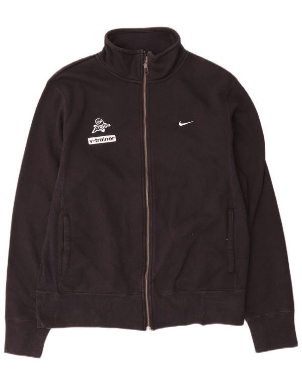 Nike - Chaqueta de chándal gráfica para hombre, talla 38/40, algodón negro mediano