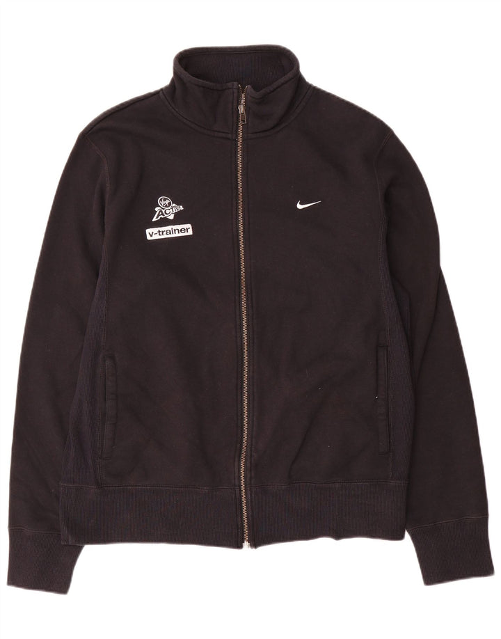 Nike - Chaqueta de chándal gráfica para hombre, talla 38/40, algodón negro mediano
