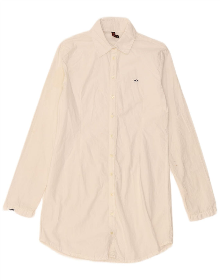 Sun68 Vestido camisero para mujer UK 40 Small Blanco