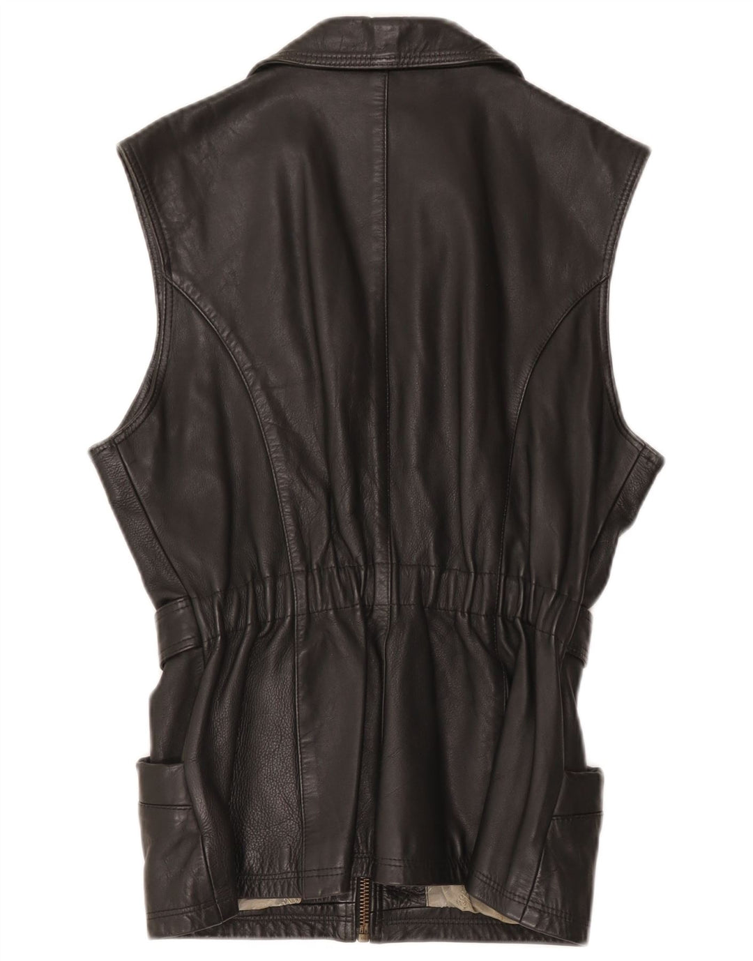 Chaleco de cuero para hombre Tío Sam Cuero negro grande