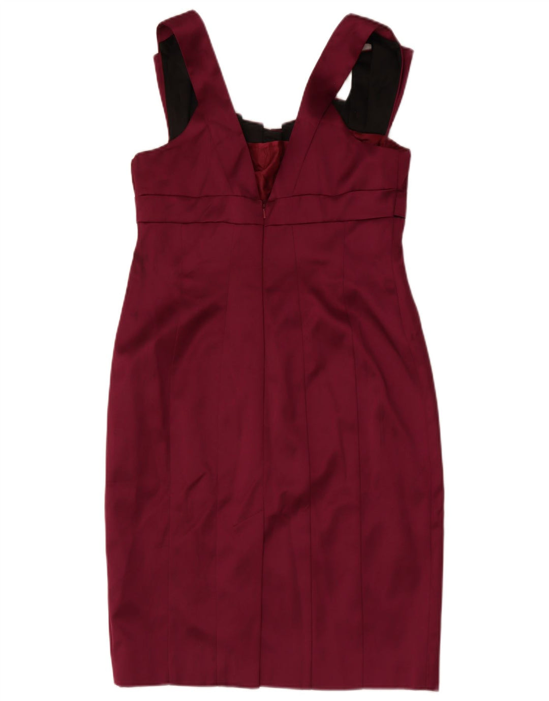 KAREN MILLEN Vestido ajustado sin mangas para mujer UK 46 Grande Acetato burdeos