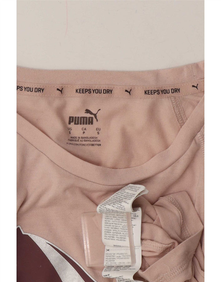 Puma Camiseta gráfica extragrande para mujer, talla 10, poliéster rosa pequeño