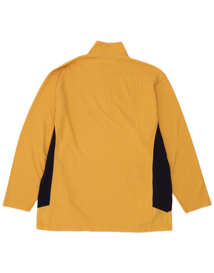 Belfe & Mens Zip Neck Jersey Chándal Top 2XL Amarillo Colorblock