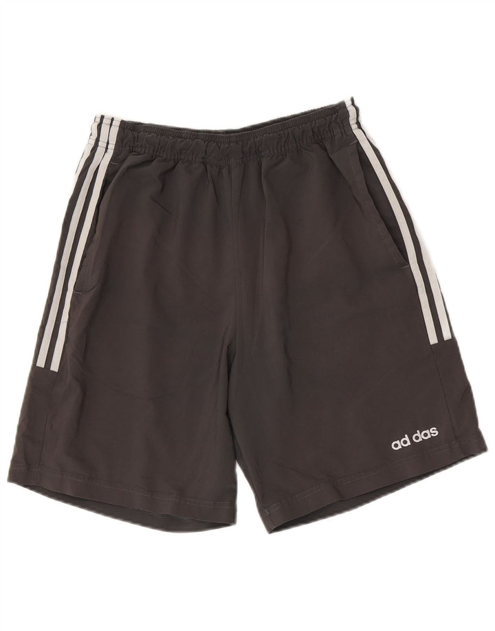 Pantalón Corto Deportivo Adidas Hombre Gris Medio Poliéster
