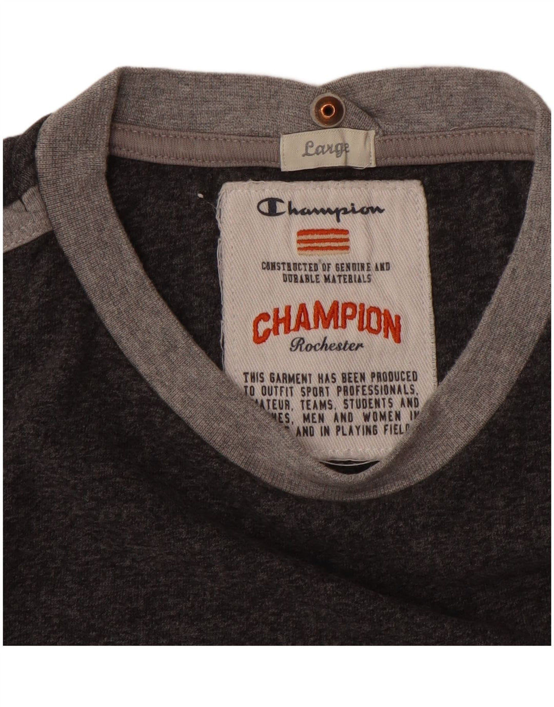Champion Camiseta Gráfica Para Hombre Top Grande De Algodón Gris