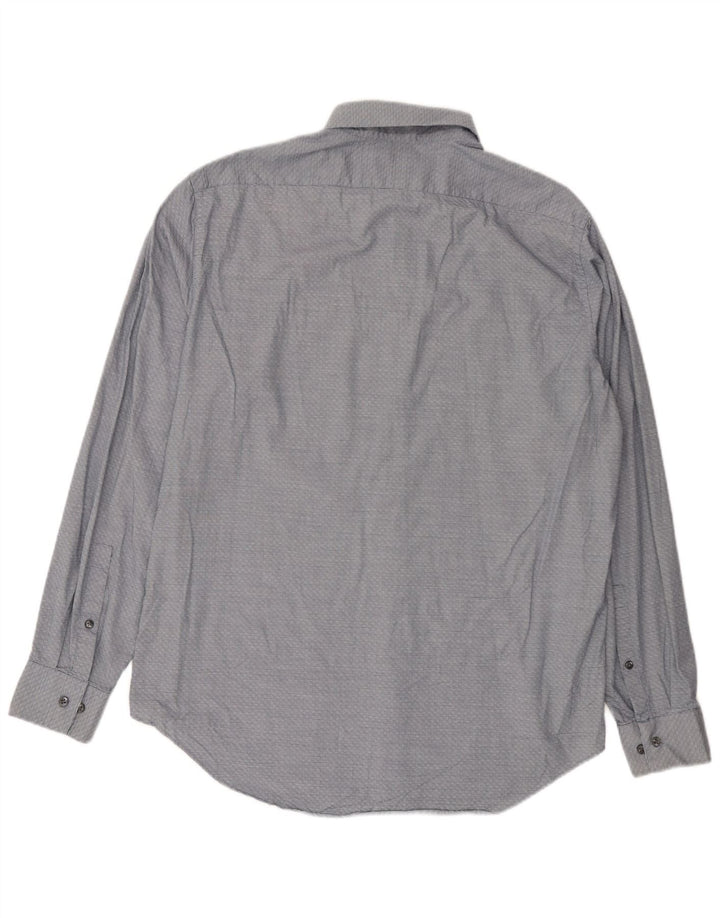Calvin Klein Camisa Slim Fit para Hombre Grande Azul Marino Geométrico