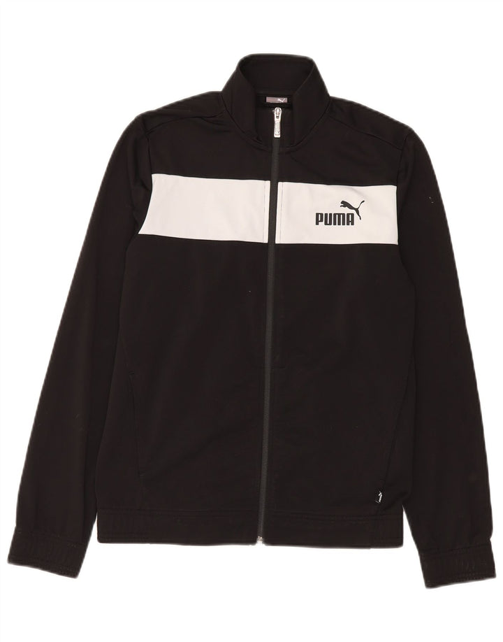 PUMA Chaqueta de chándal para niño 13-14 años Poliéster color block negro