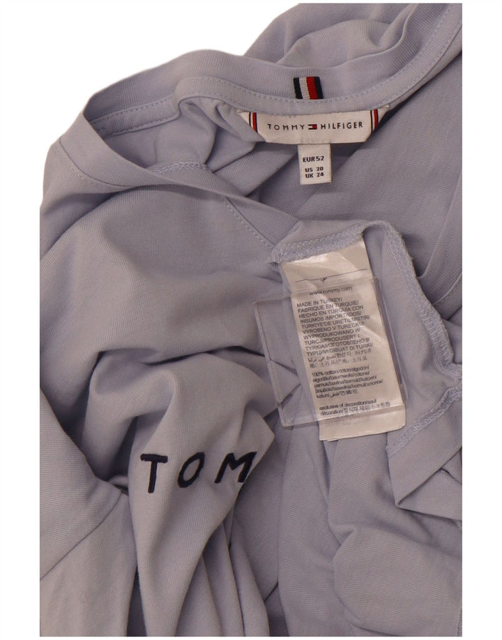 TOMMY HILFIGER Camiseta gráfica para mujer Top ES 34 4XL Algodón azul