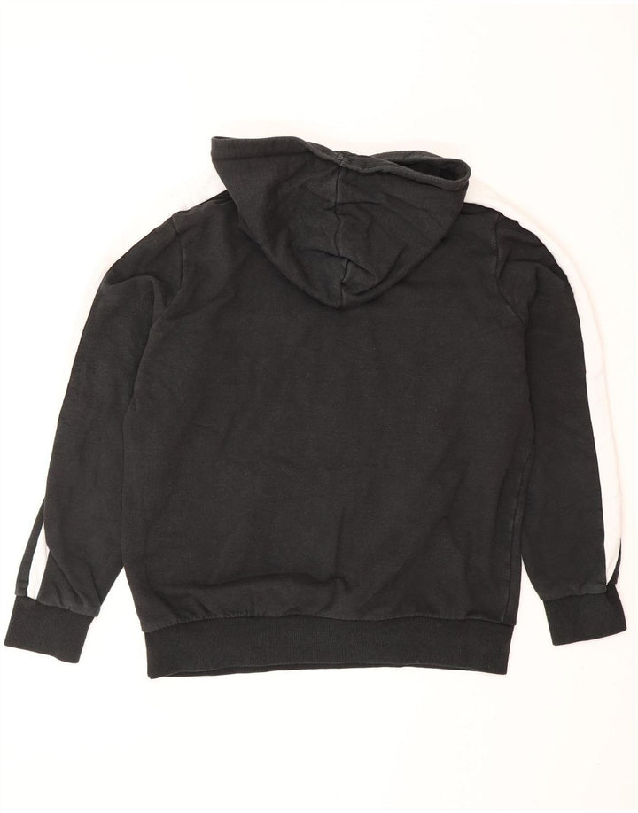 PUMA Jersey con capucha para hombre, tamaño mediano, color negro, algodón con bloques de color