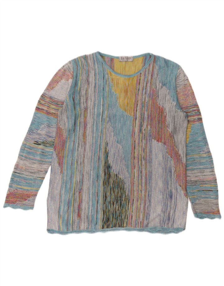 MARCAZZANI Jersey de cuello redondo para mujer UK 46 Large Multicolor