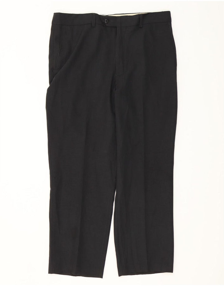 FARAH Pantalón de traje recto para hombre W36 L28 Poliéster negro