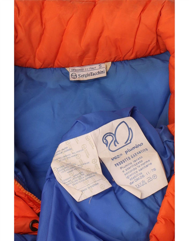 Sergio Tacchini Chaqueta acolchada con capucha para hombre UK 36 Small Naranja Poliamida