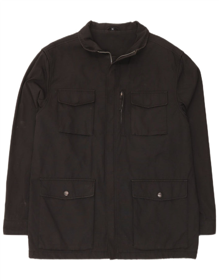 DECATHLON Chaqueta utilitaria para hombre ES 42 XL Poliamida negra