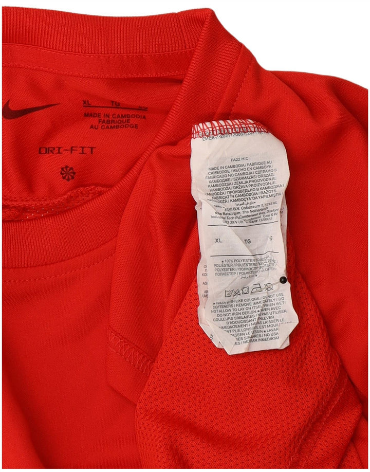 Camiseta Nike Dri Fit para hombre Top XL Poliéster rojo