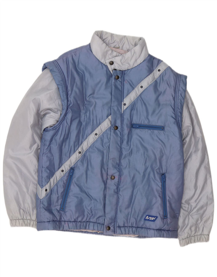 Brugi Chaqueta cortavientos para hombre IT 52 XL Poliéster color block azul
