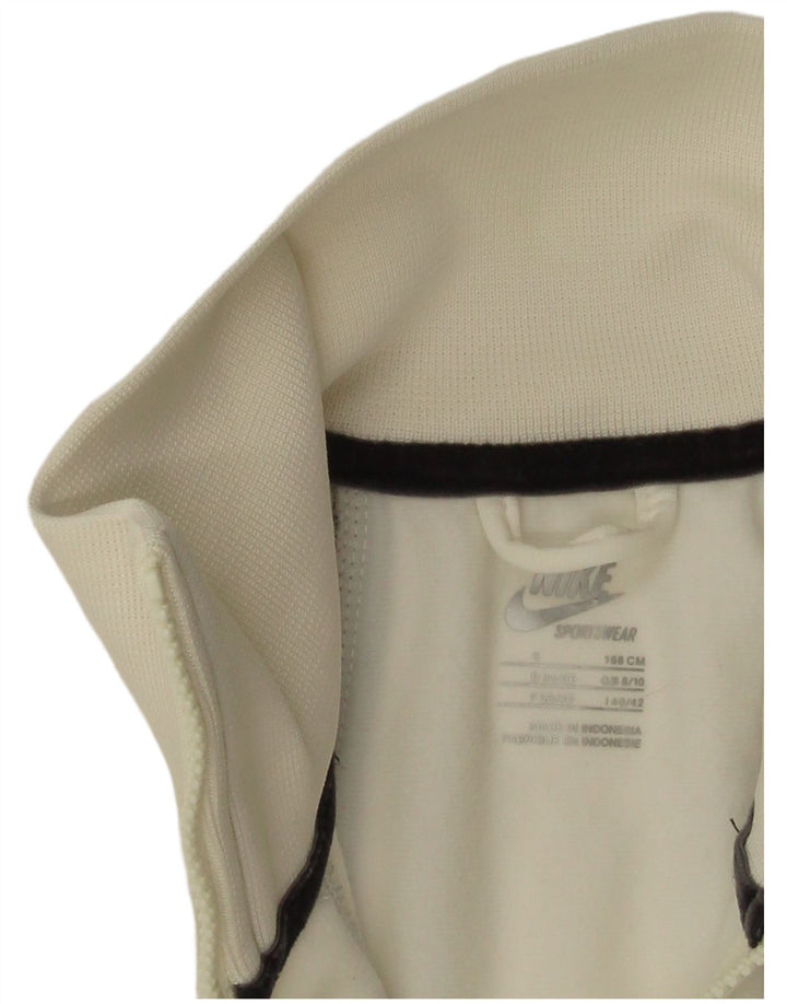 Nike - Chaqueta de chándal para mujer, talla 8/10, poliéster blanco pequeño