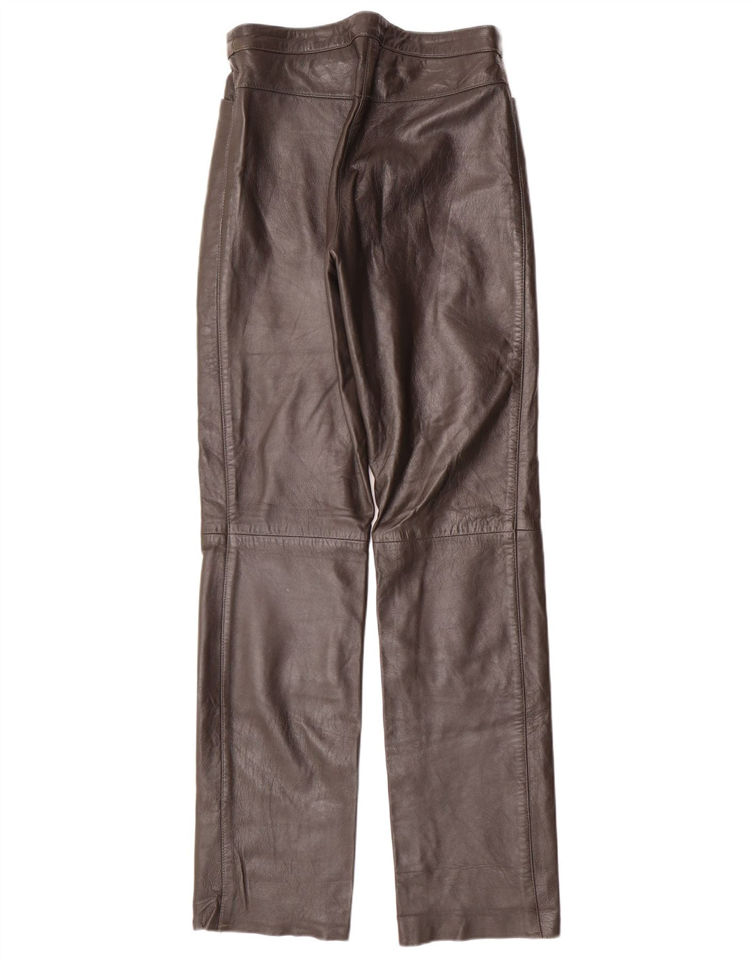 MADDOX Pantalones de cuero para mujer EU 36 Small W26 L32 Cuero marrón