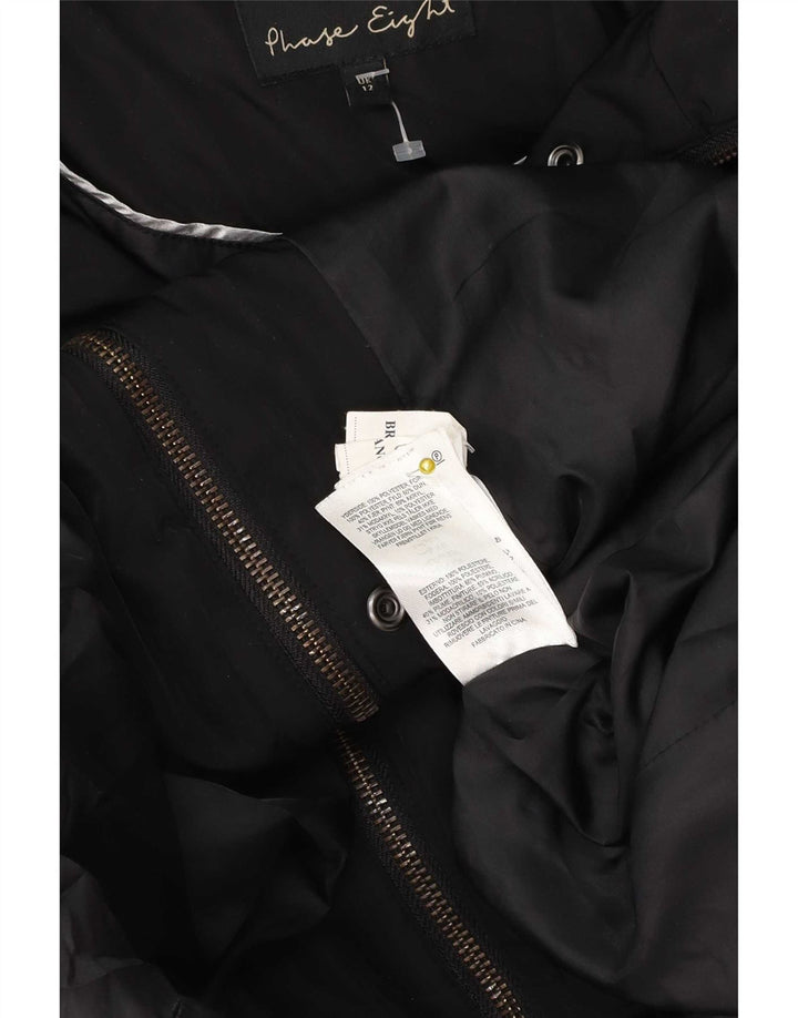 Phase Eight Abrigo acolchado extragrande con capucha para mujer, talla 44, talla M, color negro