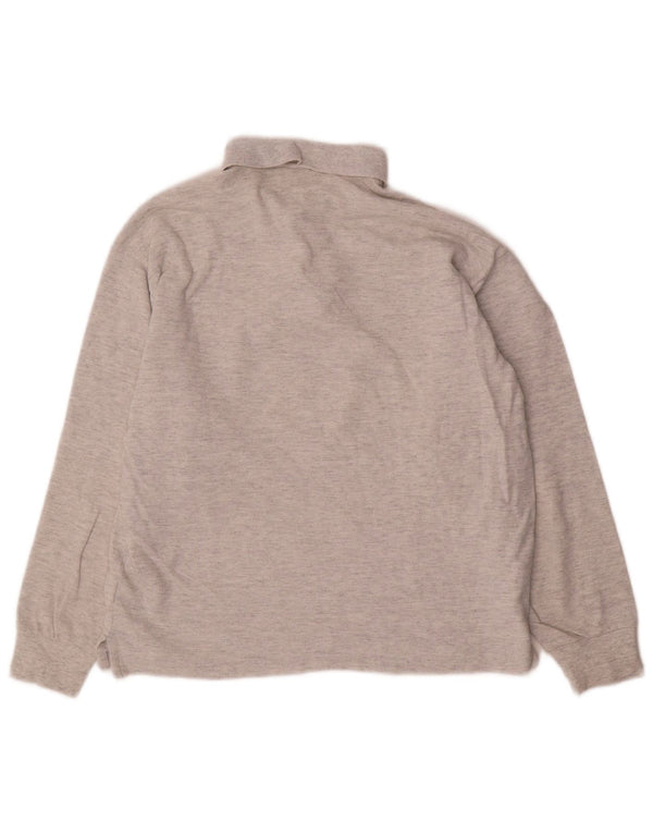 Champion Polo De Manga Larga Para Hombre Gris Medio Moteado