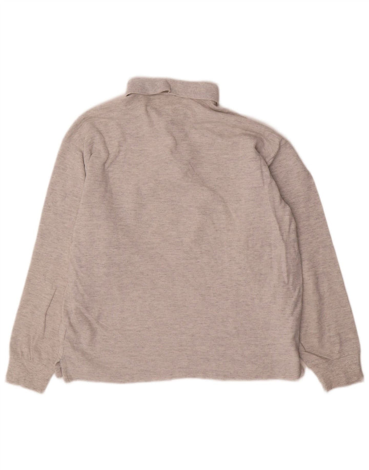 Champion Polo De Manga Larga Para Hombre Gris Medio Moteado