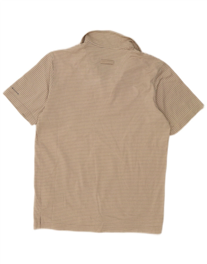 Columbia Polo Hombre Algodón A Rayas Beige Medio