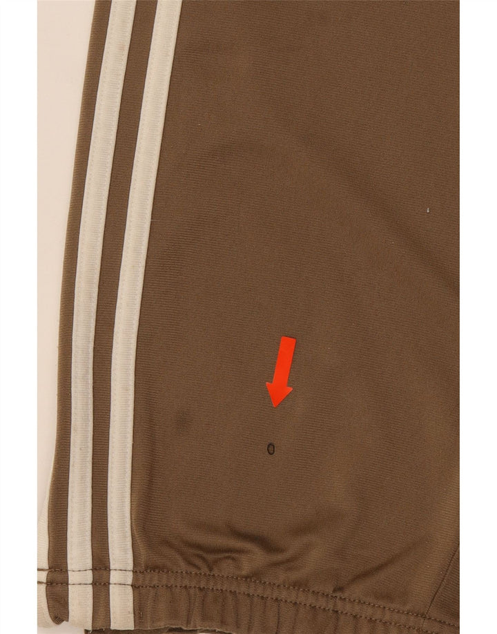 ADIDAS Boys Tracksuit Trousers Joggers 15-16 Years Brown Polyester Vintage Adidas and Second-Hand Adidas from Messina Hembry 