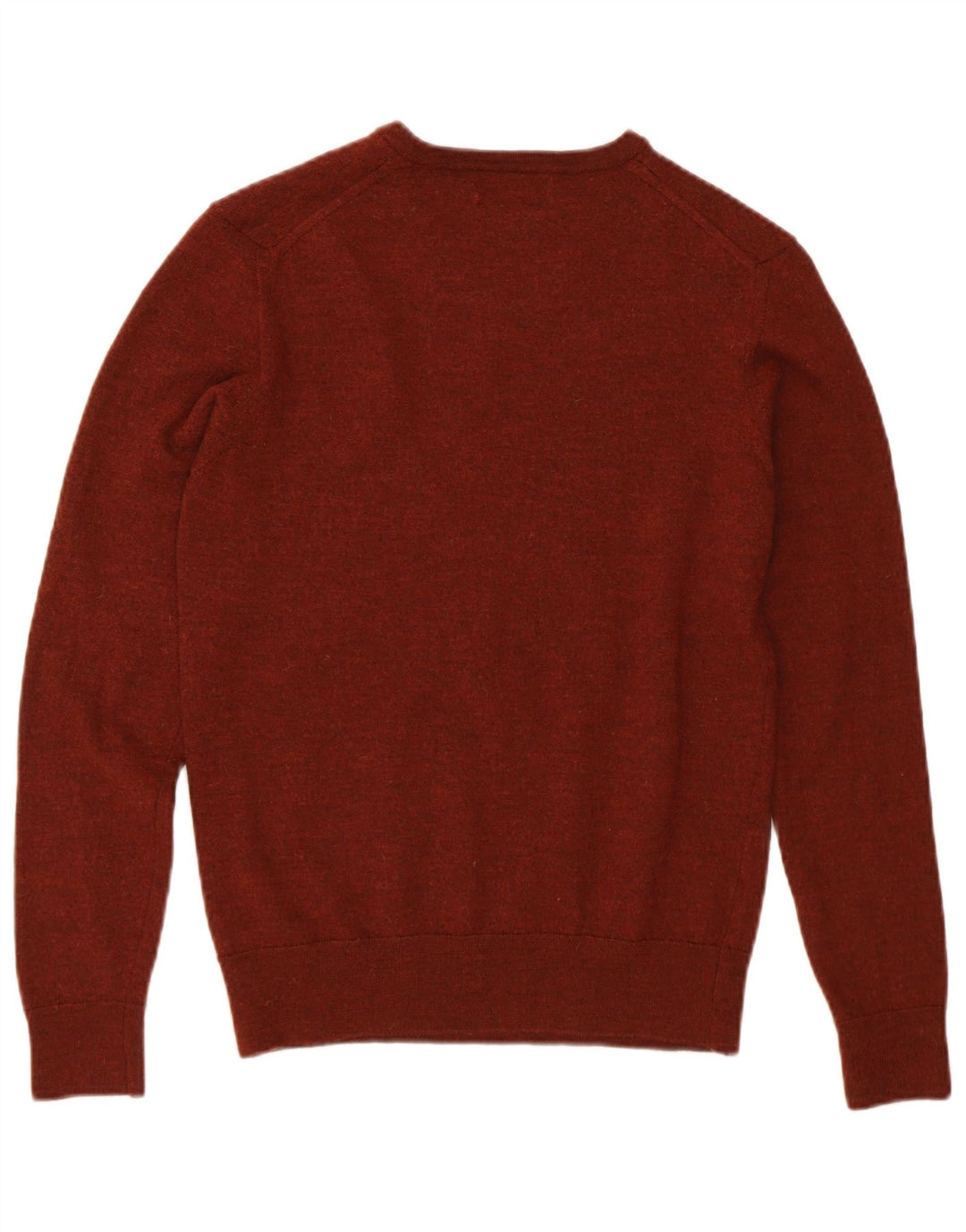 ZARA Jersey corto con cuello en V para mujer UK 40 Lana marrón medio