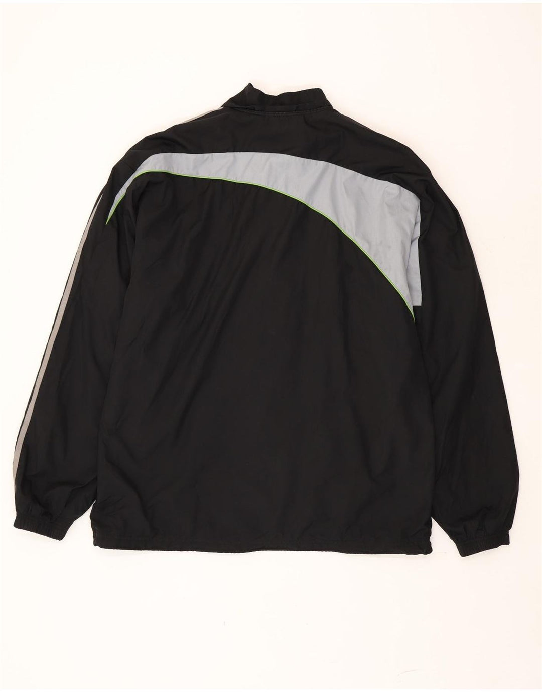 Adidas Hombre All Blacks Chándal Top Chaqueta Grande Negro Colorblock