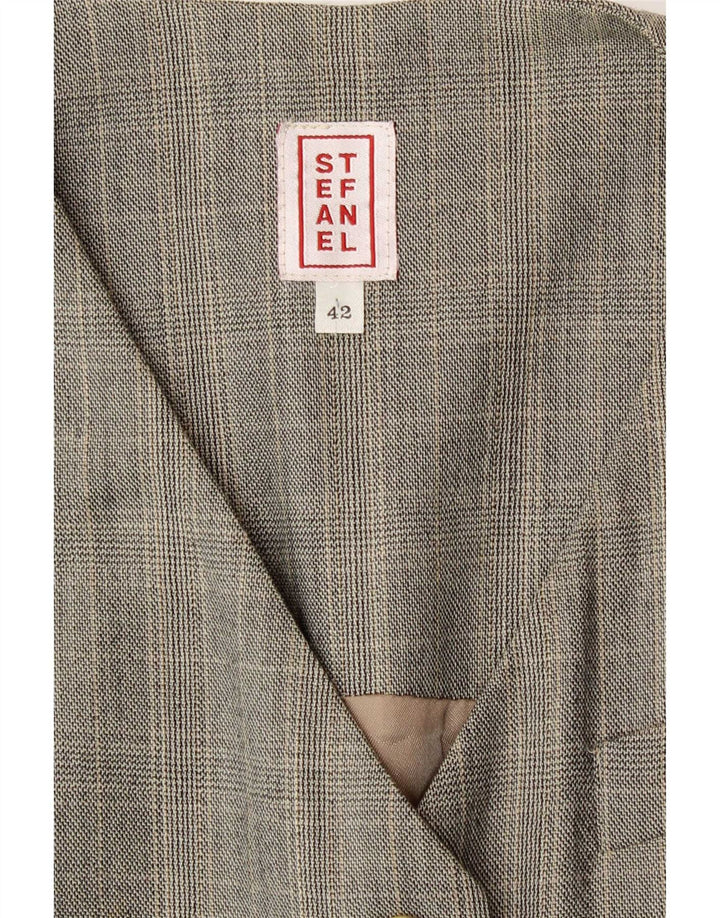 Vestido largo sin mangas Stefanel para mujer IT 44 Cuadros gris medio