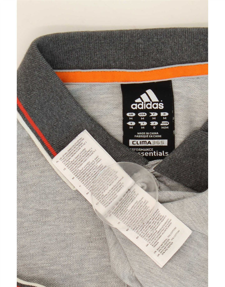 Adidas Mens Clima 365 Polo Gris Medio Algodón
