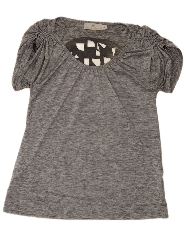 Adidas Mujer Stella McCartney Graphic Túnica Top EU 36 Pequeño Gris Poliéster