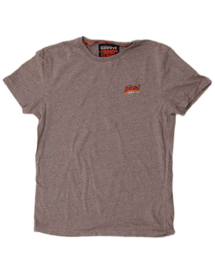 Superdry Hombre Camiseta Top Small Gris Algodón
