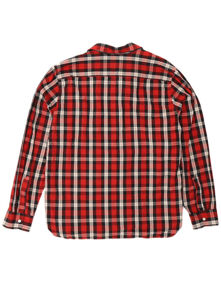 Camisa Levi's Hombre XL Algodón Cuadros Rojos