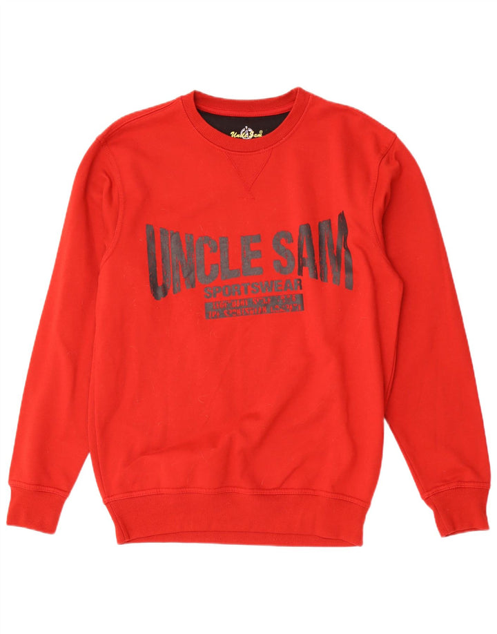 Tío Sam - Sudadera con gráfico para hombre, talla grande, algodón rojo