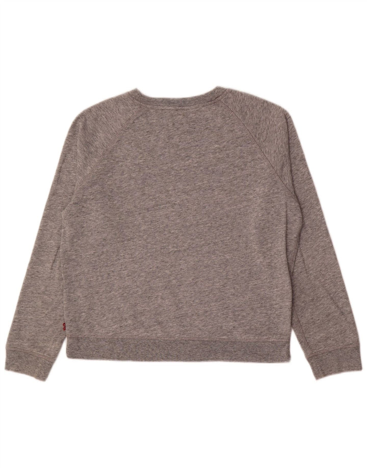 Levi's Sudadera gráfica para mujer Jumper UK 44 Gris medio moteado