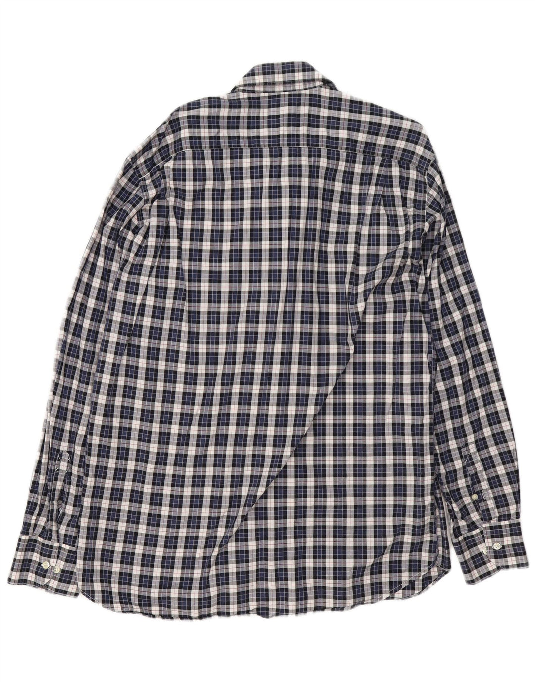 Barbour Camisa De Franela Hombre XL Algodón A Cuadros Azul Marino