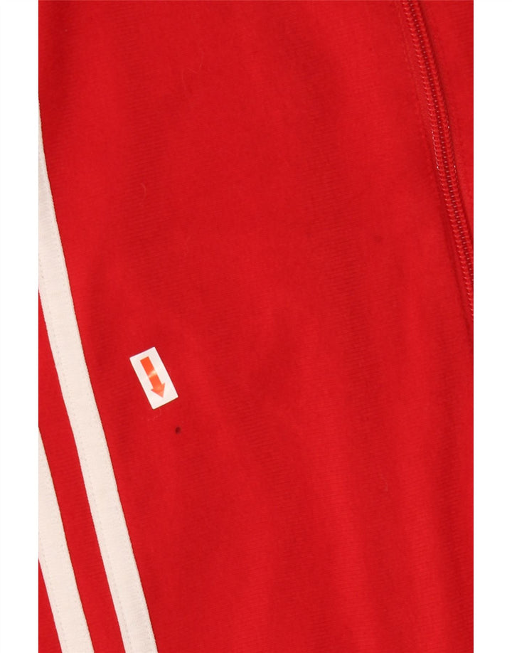 ADIDAS Chaqueta de chándal para hombre UK 40/42 Poliéster con bloques de color rojo mediano