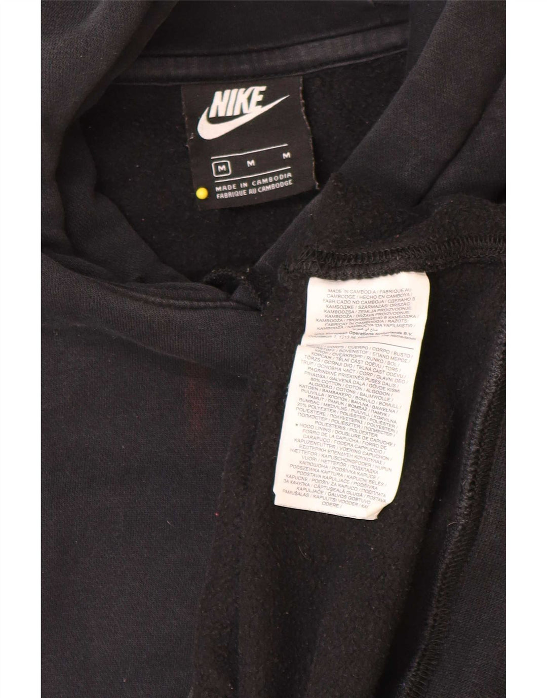 Nike - Sudadera con capucha para hombre (algodón negro mediano)