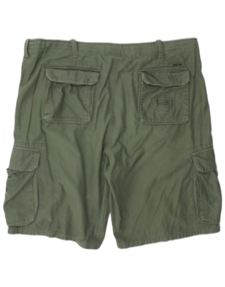 Mil-Tec Pantalones cortos cargo para hombre 2XL W42 Algodón verde