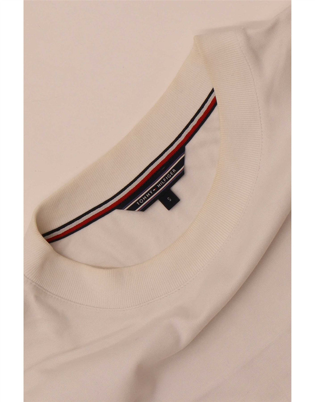 Tommy Hilfiger Top para mujer manga 3/4 UK 10 Small White Stripes