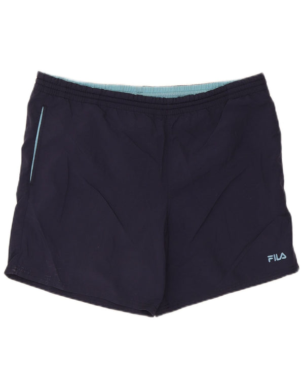 Fila - Pantalones cortos deportivos para hombre, talla grande, poliéster azul marino