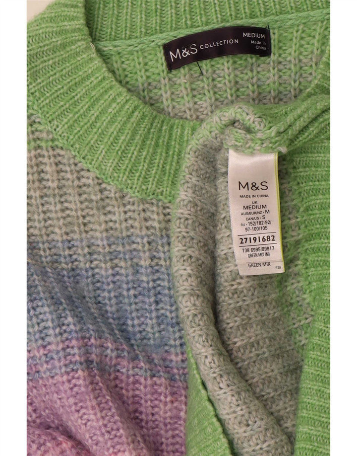 Marks & Spencer Jersey de cuello redondo para mujer, talla 40, talla M, multicolor